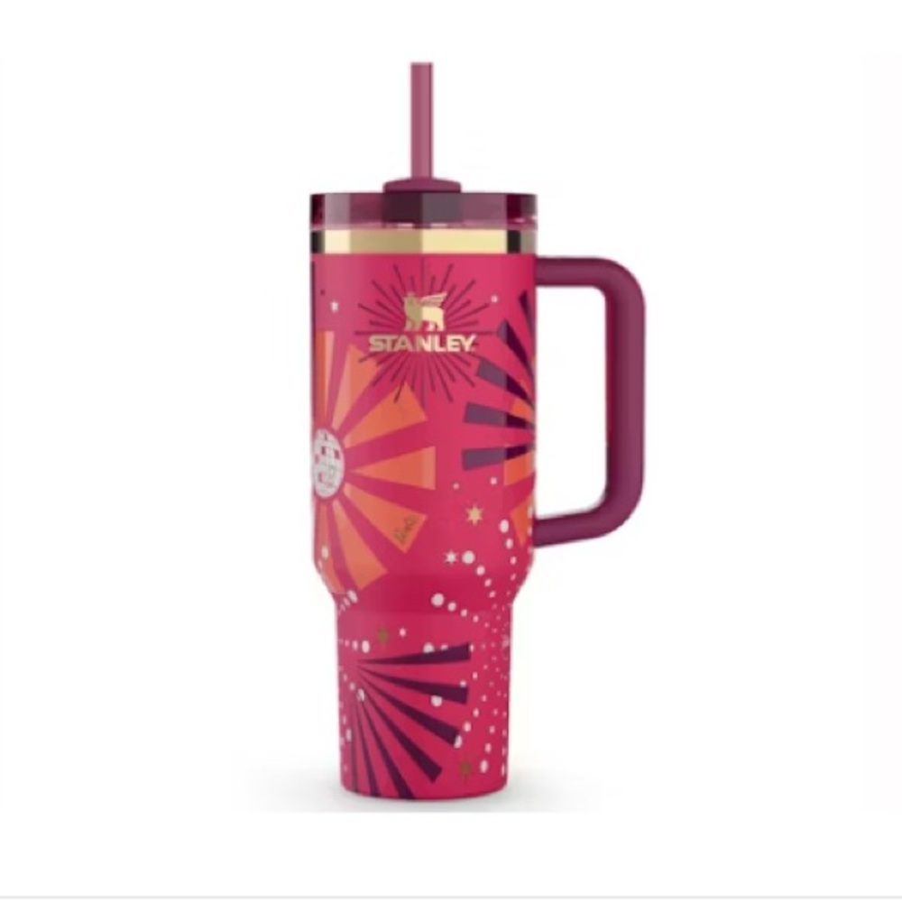 IN HAND!!! NIB Stanley x Barbie Flowstate Quencher 40oz Tumbler 80s Dynamite - Picture 3 of 5
